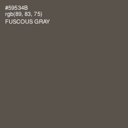 #59534B - Fuscous Gray Color Image
